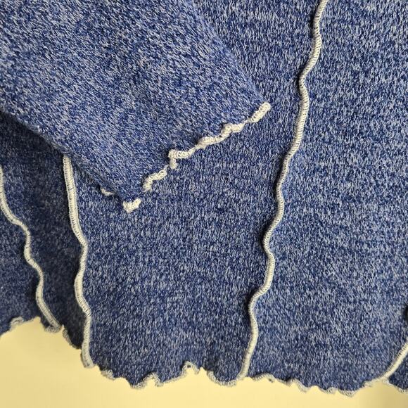 LE LIS COLLECTION Blue Long Sleeve Women's Crop Top Size M - Picture 4 of 6